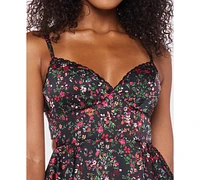 B Darlin Juniors' Sleeveless Satin Maxi Dress