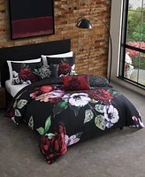 Bebejan Moody Painting Bedding 100% Cotton Sateen 5 Piece Queen Size Reversible Comforter Set