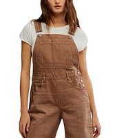 Free People Women's Cotton Deep Trance Overalls