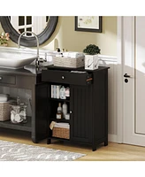 Slickblue Bathroom Floor Cabinet Freestanding Storage Organizer with 2 Doors