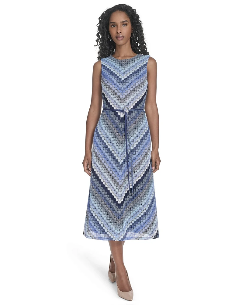 Jessica Howard Women's Sleeveless Lace Midi Dress
