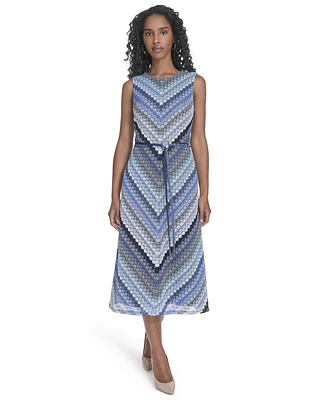 Jessica Howard Women's Sleeveless Lace Midi Dress