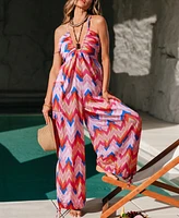 Cupshe Women's Electric Ember Chevron Jumpsuit