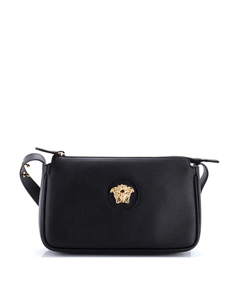 Pre-Owned Versace Medusa Chain Zip Shoulder Bag Leather
