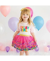 Sweet Wink Baby Girls Birthday Patch Short Sleeve T-Shirt