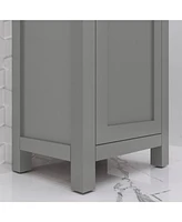 Mia 18 in. W Bath Vanity in Cashmere Grey Finish with Ceramics Integrated Vanity Top with White Basin