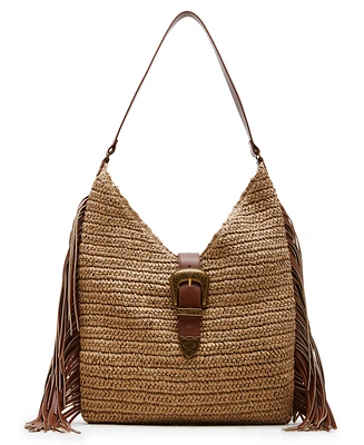 Steve Madden Bcoltie Straw Large Hobo Bag