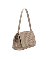 Melie Bianco Natalia Woven Large Shoulder Bag