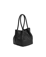 Melie Bianco Anahi Woven Medium Top Handle Bag