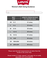 Levi's Women's Casual Double-Prong Roller-Buckle Leather Jean Belt