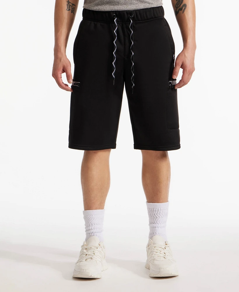 Ecko Unltd Men's Stitched Pockets Fleece Shorts