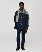 Mango Men's Quilted Water-Repellent Trench Coat