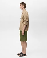 Mango Men's Linen Pockets Jacket