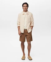 Mango Men's Structured Cotton Overshirt