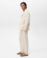 Mango Men's Linen Lyocell Suit Pants