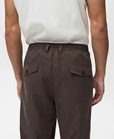 Mango Men's Straight-Fit Viscose Pants
