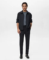 Mango Men's Shirt Collar Cold Wool Jacket