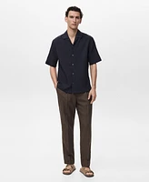 Mango Men's Stripped Structure Shirt