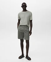 Mango Men's Slim-Fit Chino Cotton Bermuda Shorts