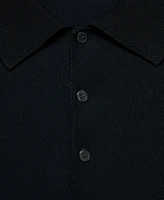Mango Men's Fine-Knit Lyocell Polo Shirt