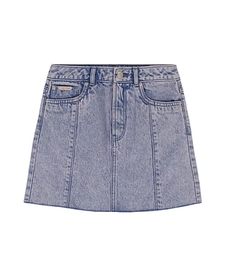 Clavin Klein Big Girls Overdyed Denim Mini Skirt