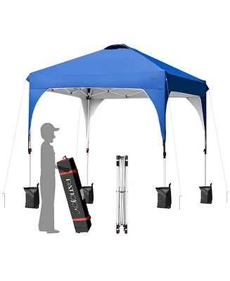 6.6 x Ft Pop Up Height Adjustable Canopy Tent with Roller Bag
