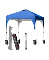 6.6 x Ft Pop Up Height Adjustable Canopy Tent with Roller Bag