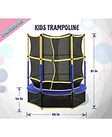 Plexalife 55" Kiddy Trampoline & Enclosure Set - Easy Assembly