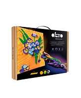 Wise Elk Okto Sensory Art 3D Painting "Irises" – 11.8" x 15.7" Canvas Kit