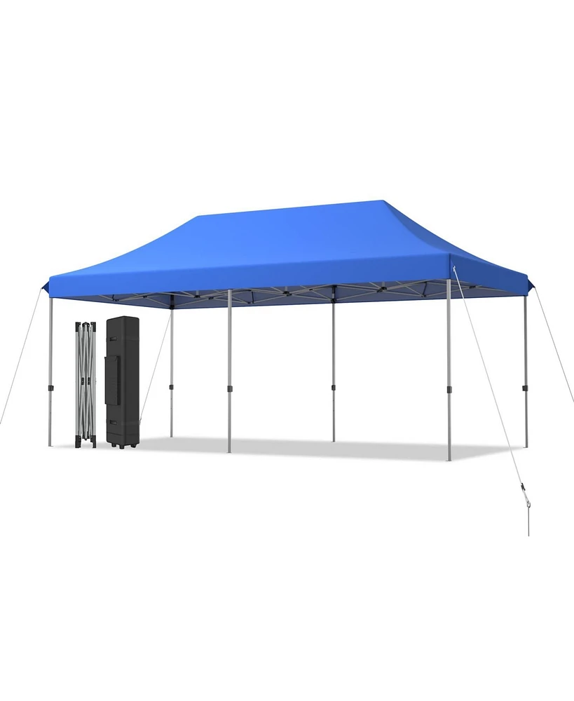 10 x 20 Feet Adjustable Folding Heavy Duty Sun Shelter with Carrying Bag