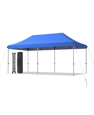 10 x 20 Feet Adjustable Folding Heavy Duty Sun Shelter with Carrying Bag