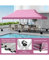 10 X 20 Ft Pop up Canopy Tent Foldable Portable Outdoor Gazebo with Carry Bag