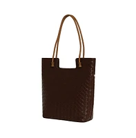 Women's The Weave Tote Bag - Mocha Brown