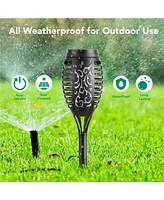 Pack Waterproof Flame Solar Torch Light