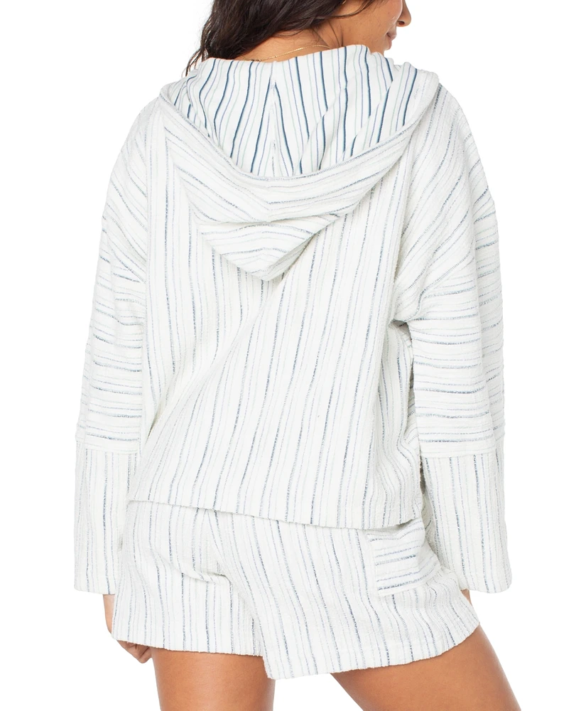 Roxy Juniors' Rich Coast Stripe Poncho Hoodie