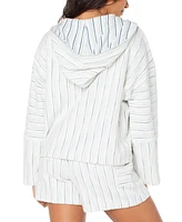Roxy Juniors' Rich Coast Stripe Poncho Hoodie