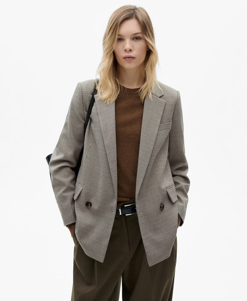 Mango Women's Double-Breasted Jacket