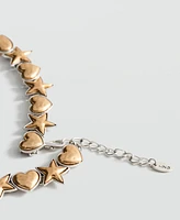 Mango Women's Combined-Shape Necklace