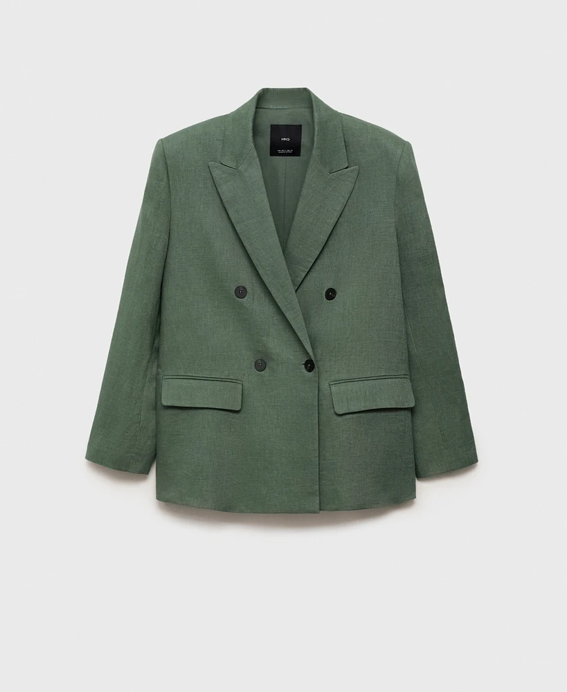 Mango Women's Linen Suit Jacket