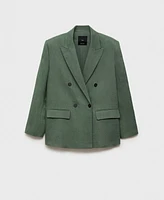Mango Women's Linen Suit Jacket