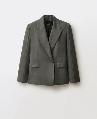 Mango Women's Oversized Double-Breasted Suit Jacket