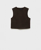 Mango Women's Back Buttons Detail Lyocell Top