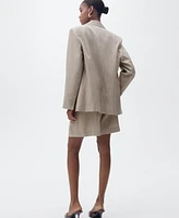 Mango Women's Lyocell Suit Jacket