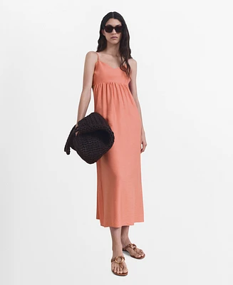 Mango Women's Cut-Out Midi Dress