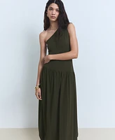 Mango Women's Asymmetrical Puffed Dress