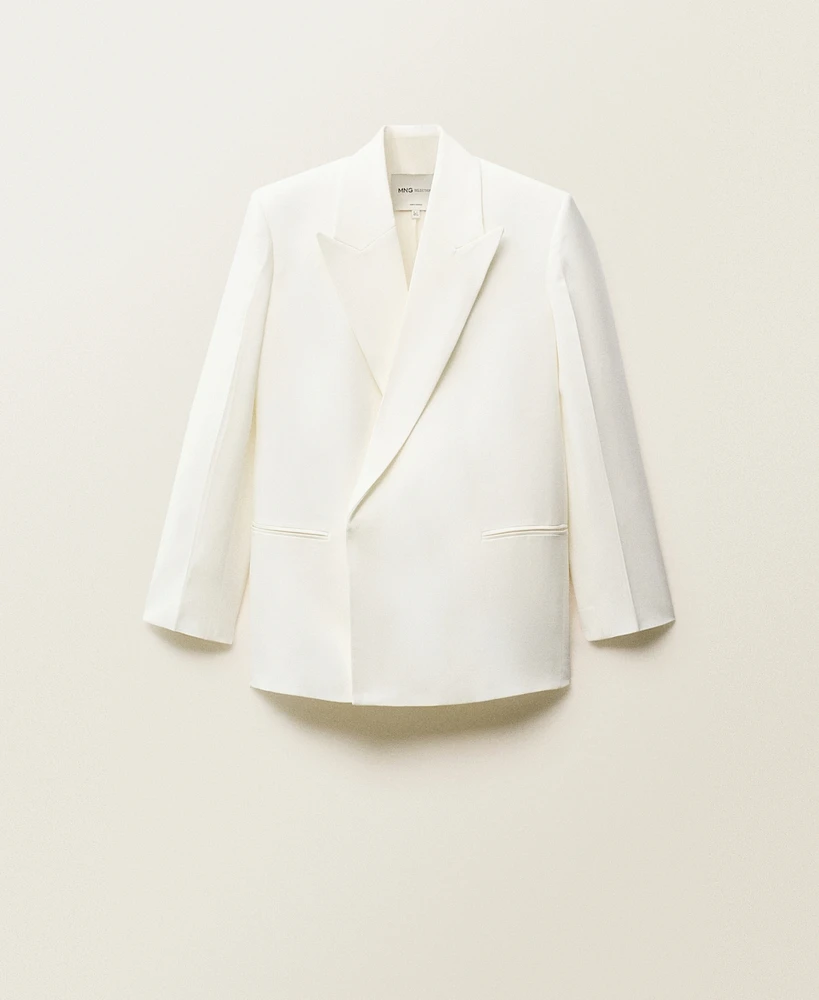 Mango Women's Double-Breasted Lyocell Suit Jacket