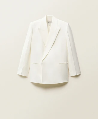 Mango Women's Double-Breasted Lyocell Suit Jacket