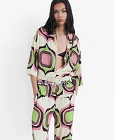 Mango Women's Geometric Print Pants