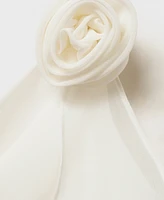 Mango Women's Flower Detail Draped Top