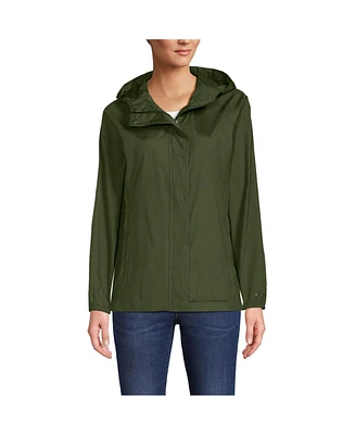 Lands' End Women's Packable Water Resistant Upf 50 Windbreaker Jacket